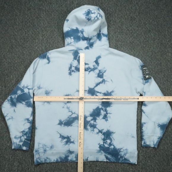 Legends Hoodie Mens Large Blue Fairfax Tie Dye Pullover Hooded Pockets - Picture 7 of 10